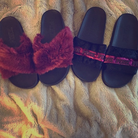 Vs pink maroon slides - Picture 1 of 1